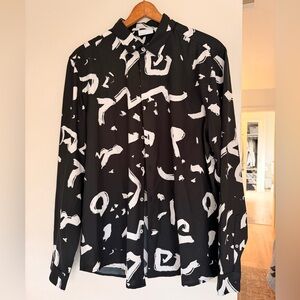 ASOS Black and White Abstract Print Shirt